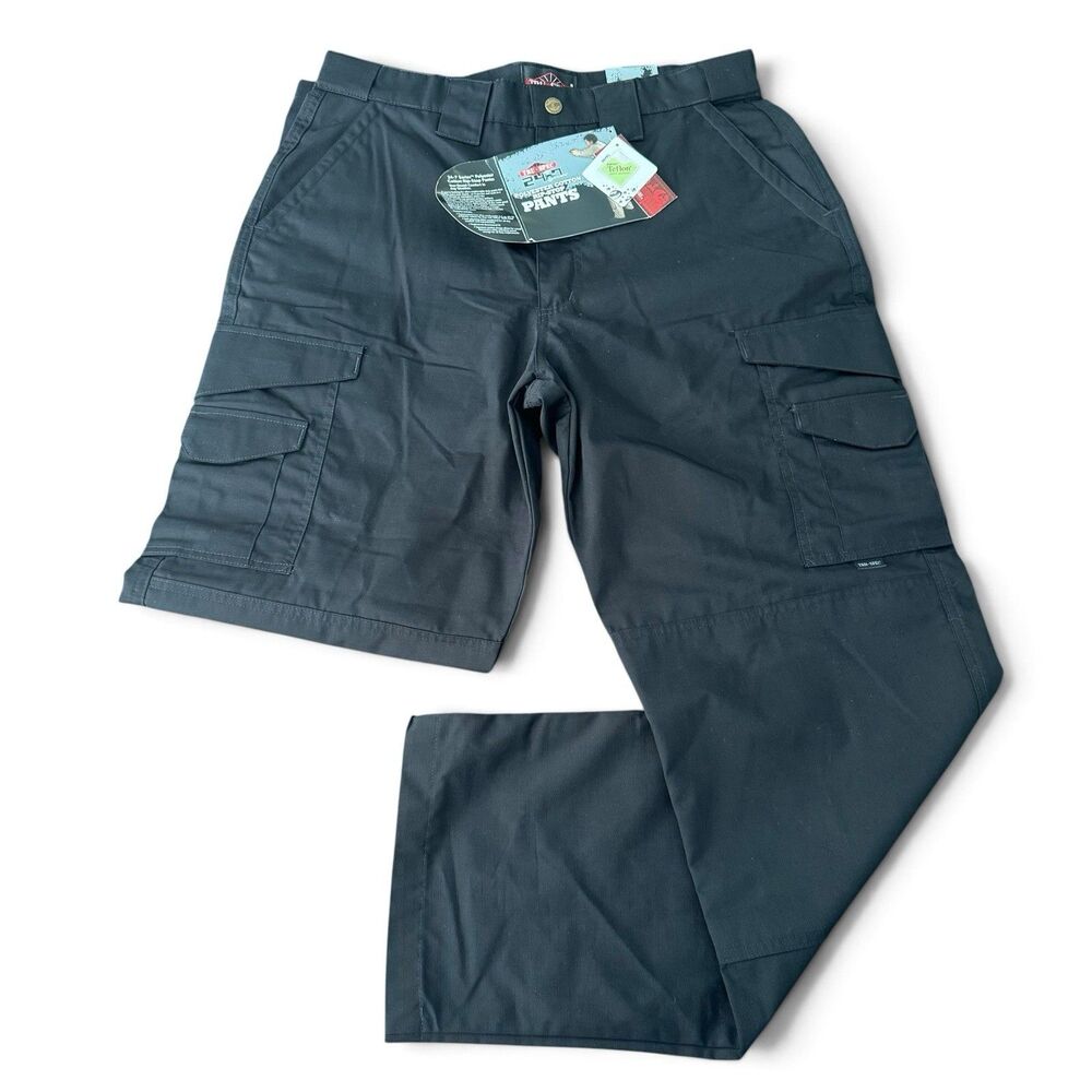 Tru-Spec 24/7 Rip Stop Pants NWT Men 34x34 Black Tactical Cargo Utility Pro Duty